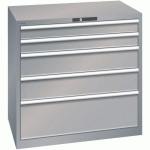 ARMOIRE GRIS PIGEON 1023X725X1000 AVEC 5 TIR. 75KG - LISTA