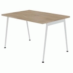 BUREAU SIMPLE 120X80 ORME PIEDS BLANC - QUADRIFOGLIO