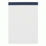 LOT DE 10 - BLOC DE BUREAU BUDGET 14 X 21 CM AGRAFÉ SANS COUVERTURE - 5 X 5 - 100 FEUILLES