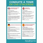 POSTER SÉCURITÉ INCENDIE  CONSEILS EN 4 LANGUES  297X420 MM - LOT DE 2