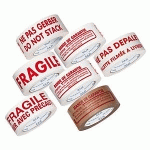 RUBAN ADHÉSIF POUR USAGE PALETTE FRAGILE - BANDE DE GARANTIE RAJA 50 MM X 100 M