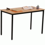 TABLE NARVAL PIEDS CARRÉS RECT 130X65 CM 756 HÊTRE ALU