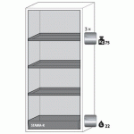 ARMOIRE SÉCURITÉ S-CLASSIC-90 S90.196.090 GRIS CLAIR