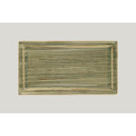 ASSIETTE PLATE RECTANGULAIRE VERT PORCELAINE 38,5X21 CM RAKSTONE SPOT