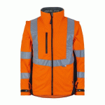 BLOUSON SOFTSHELL HIMALYA ORANGE/MARINE S - T2S