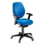 CHAISE DACTYLO TISSU MASTER DOSSIER 50 CM COLORIS BLEU SYNCHRONE