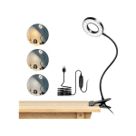 RHAFAYRE - LAMPE DE BUREAU À PINCE 48 LED FLEXIBLE À 360°LAMPE LECTURE CLIPSABLE 3 MODES D'ÉCLAIRAGE &10 NIVEAUX DE LUMINOSITÉ LAMPE BUREAU LED USB