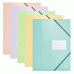 LOT DE 10 - PROTÈGE-DOCUMENTS OXFORD SCHOOL LIFE A4 80POCHETTES POLYPRO OPAQUE PASTEL ASSORTI