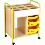 POSTE ATELIER MOBILE CHLOÉ ROUGE RAL 3000 - MANUTAN COLLECTIVITÉS