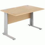 TABLE DROITE L120X80 HETRE ALU - MANUTAN EXPERT