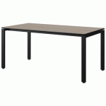 TABLE MALIBU 160X80 T5 SOUDÉ ST CHÊNE 1146/NOIR NOIR 9005