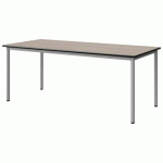 TABLE MALIBU 180X80 T5 4P STRA ACACIA/NOIR GRIS 9006