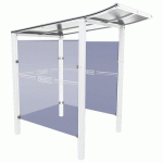 ABRI CAISSE MODULO 1.30 M AVEC BARDAGES LATÉRAUX BLANC 9010 - PROCITY