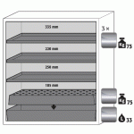 ARMOIRE SÉCURITÉ S-CLASSIC-90 S90.129.120 GRIS CLAIR - MANUTAN COLLECTIVITÉS