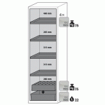 ARMOIRE SÉCURITÉ S-CLASSIC-90 S90.196.060.WDAS JAUNE