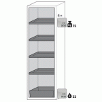 ARMOIRE SÉCURITÉ S-PHOENIX-90 S90.196.060.FDASR JAUNE - ASECOS