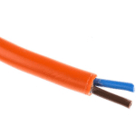 CÂBLE D'ALIMENTATION RS PRO 2X0,75 MM², GAINE PVC ORANGE, 100M ( PRIX POUR BOBINE DE 100 MÈTRES )