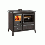 CUISINIÈRE À BOIS AVEC FOUR 78 L - 10,5 KW - NOIR ANTHRACITE - GARDENIA XXL LA NORDICA EXTRAFLAME