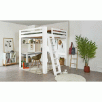 PACK LIT MEZZANINE PALOMAR XL + MATELAS  BLANC 200X200 CM/OPT:MATELAS HAVEL HD 160X200 CM