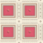 PAPIER PEINT BAROQUE AVEC FLEURS DE LYS | PAPIER PEINT ROCOCO AVEC MOTIF GÉOMÉTRIQUE ROUGE | TAPISSERIE INSOLITE ASPECT CARRELAGE BEIGE MARRON &