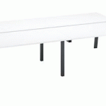 PÔLE DE 4 BUREAUX DROITS BLANC L 140 X P 80 CM PIÉTEMENT MÉTAL ANTHRACITE - ARCH