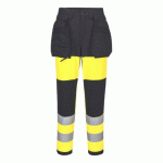 PORTWEST CD847 PANTALON FEMMES STRETCH HV ÉCO-CONÇU WX2 JAUNE/NOIR - TAILLE 36 - STANDARD