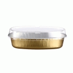 RÉCIPIENT PÂTISSERIE 350 ML D.SUP. 17.5X9.8 CM ALUMINIUM OR/ARGENT (VENDU PAR 100)