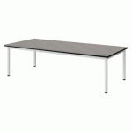 TABLE MALIBU 180X80 T1 4P STR ANTIB BÉT F186/NOIR BLC 9016