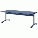 TABLE MALIBU 180X80 T4 DL STRA BLEU U525/NOIR BLEU 5005