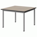 TABLE MALIBU 80X80CM T2 4P STRA ACACIA/NOIR GRIS 9006