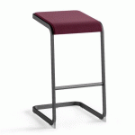 TABOURET HAUT TAGLIO BORDEAUX PIÈTEMENT ANTHRACITE
