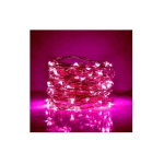 TRADE SHOP TRAESIO - 3 MÈTRES BANDE LED FLEXIBLE BOBINE ALIMENTÉE PAR BATTERIE FIL DE CUIVRE LUMIÈRE -FUCHSIA- - FUCHSIA