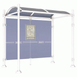 ABRI BUS PROVINCE 2.50 M SANS BARDAGES LAT. AGORA BLANC 9010 - PROCITY