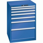 ARMOIRE BLEU SÉCU. 717X725X1000 AVEC 7 TIR. 75KG - LISTA