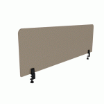 PANNEAU ÉCRAN ACOUSTIQUE AGATHE FLEXMUTE SABLE - AVEC FIXATIONS À PINCES À ÉTAU POUR BUREAU L 160 X H 50 CM