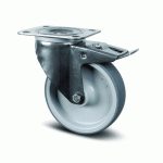 ROULETTE PIVOTANTE À BLACAGE TOTAL - INOX - MILIEU ALIMENTAIRE - Ø 125 MM - ALPHA TENTE
