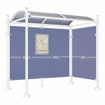 ABRI BUS PROVINCE 2.50 M 1 BARDAGE LAT. INOX BLANC 9010 - PROCITY