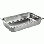 BAC GASTRONORME PLEIN INOX - SANS ANSE - GN 1/1 PROFONDEUR 4 CM