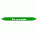 LOT DE 3 - MARQUEUR DE TUYAUTERIE - EAU SAUMURÉE - VINYLE LAMINÉ - NFX 08-105 355 X 37 MM