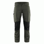 PANTALON DE TRAVAIL SERVICES STRETCH FEMME VERT ARMÉE/NOIR TAILLE 44 - BLAKLADER