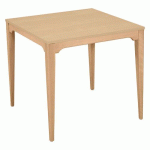 TABLE GRAND LARGE 80X80 CM STRATIFIÉ ABS - ÉRABLE/NATUREL - SUNSET CREATION