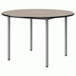 TABLE MALIBU Ø 120 T6 4P STRA ACACIA/NOIR GRIS 9006 - MANUTAN EXPERT