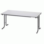 TABLE PLIANTE CLASSIQUE GRIS 160X70CM