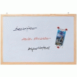 TABLEAU MURAL BLANC AVEC CADRE EN BOIS, 1.000 X 600