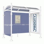 ABRI BUS PROVINCE 2.50M VITRINE 1 BARD. LAT. CITY BLANC 9010 - PROCITY