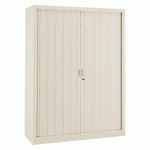 ARMOIRE HAUTE MÉTAL H 160 X L 120 CM À RIDEAUX MONOBLOC GÉNÉRIC BEIGE