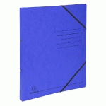 CLASSEUR 2 ANNEAUX 15MM CARTE LUSTRÉE IMPRIMÉE - A4 - BLEU - LOT DE 10