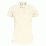 COTTOVER POLO MANCHES COURTES FEMME - CERTIFIÉ GOTS ECRU - TAILLE XS