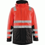 PARKA HAUTE-VISIBILITÉ ROUGE FLUORESCENT/NOIR TAILLE XXL - BLAKLADER