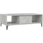 TABLE BASSE GRIS BÉTON 103,5X60X35 CM AGGLOMÉRÉ